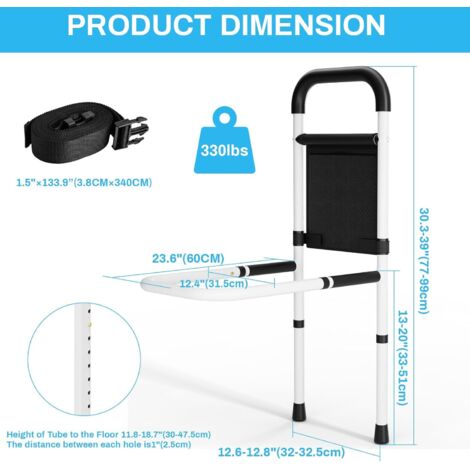 Barriere de Lit Adulte avec Pieds Hauteur Lit 26-41 cm Protection Anti Chut Barriere de Lit Adulte avec Pieds Hauteur Lit 26-41 cm Protection Anti Chut