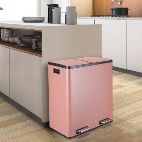 Poubelle 60 L (2 x 30 litres), Système de Tri Sélectif de Cuisine