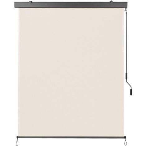 Store Vertical Balcon,Roulant Extérieur,Enrouleur Occultant,Pare-Soleil,Protection du Vent- (250x180cm, Beige) (1/5)