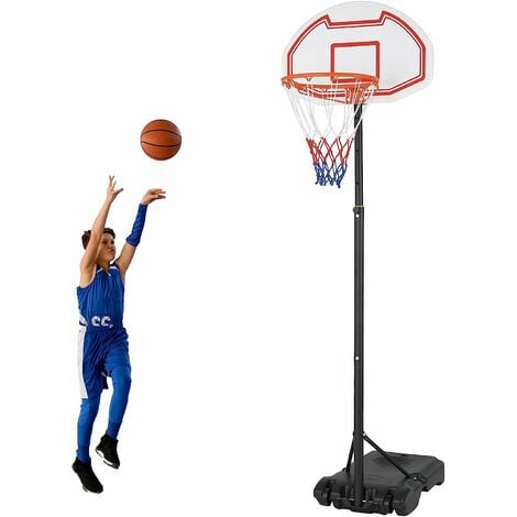 LIFERUN Enfants Panier et Support de Basket, Panier de Basket-Ball Portable  160-210cm pour Enfants