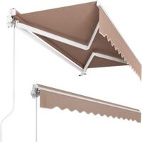 Liferun – Store banne manuel 300 x 250 cm – Bras articulés – Imperméable – Aluminium et polyester – Résistant aux UV et à la pluie – Pour terrasses et balcons
