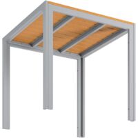 Table de jardin en aluminium WPC 75 x 75 cm,Table de terrasse carrée Table à manger,Résistante aux intempéries