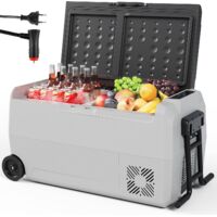 Glacière Électrique 32L,Réfrigérateur Portable de Camping,Frigo Voiture,Réfrigérateur à Compresseur DC 12/24V, AC 100-240V
