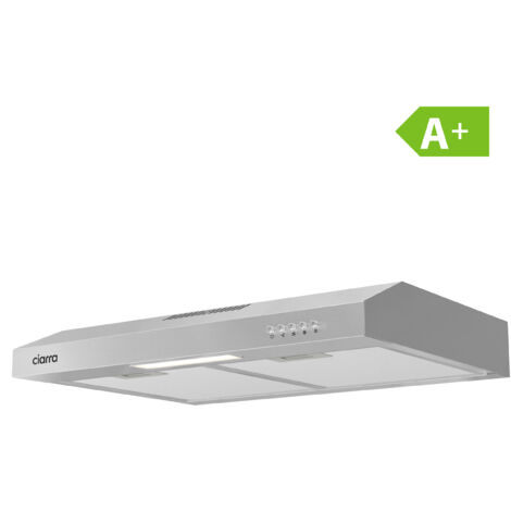 Ciarra – Hotte casquette inox 60cm – Débit 220m³/h – 3 vitesses – Niveau sonore 62 dB – Installation sous meuble - 903SS60