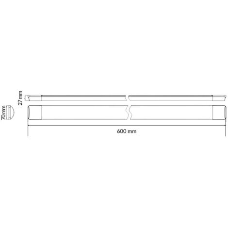 Réglette LED 60cm 20W IP40 - Unité / Blanc Froid  - SILUMEN