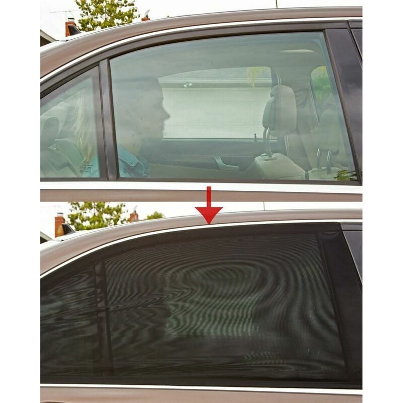 2er-Set Auto-Fensterrollos für Seitenfenster, universelle Fensterrollos,  maximaler Schutz vor Sonnenstrahlen und UV-Strahlung und Mücken für Babys,  Kinder, Haustiere, Versailles