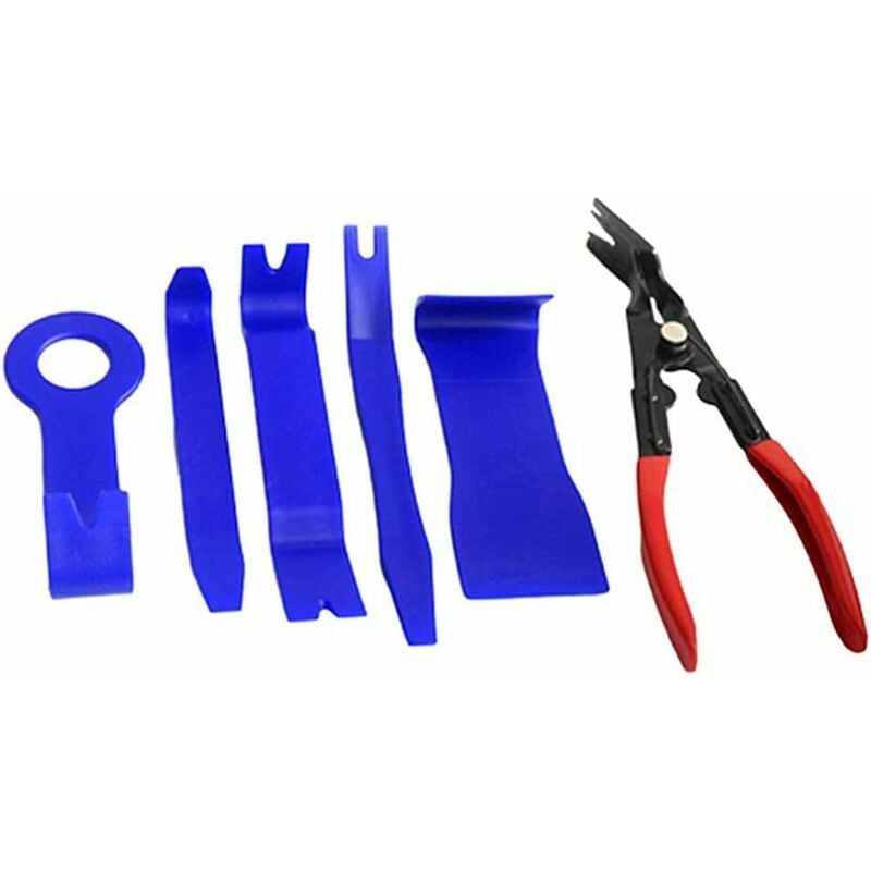 Auto Body Tools Werkzeugsatz zum Entfernen von Zierleisten, Auto-Reparatur-Werkzeugsatz,  Werkzeuge zum Entfernen von Zierleisten, Rot + Blau