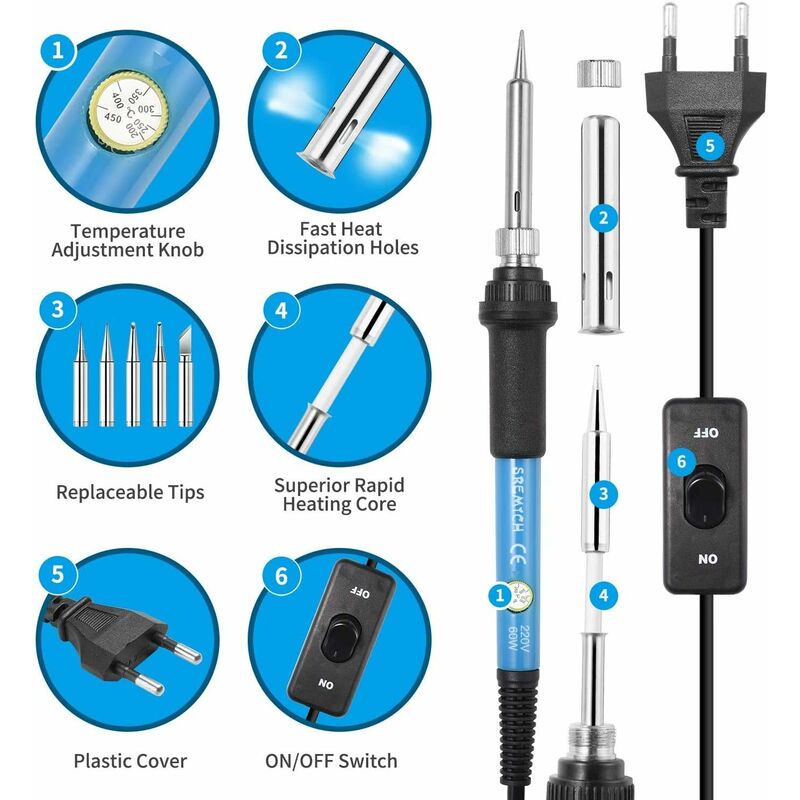 Fer à Souder SREMTCH [Upgraded] Fer a Souder Etain de Précision