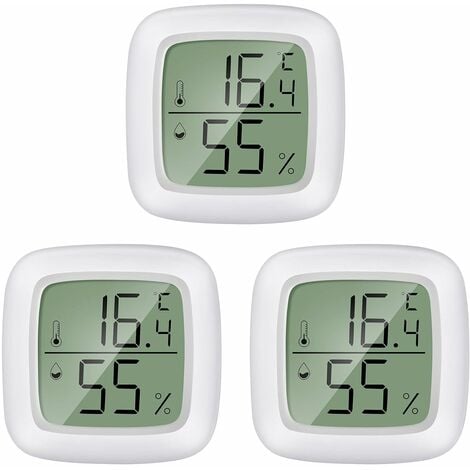 Heimthermometer, 3-teilig, tragbares Mini-LCD-Innen-Hygrometer