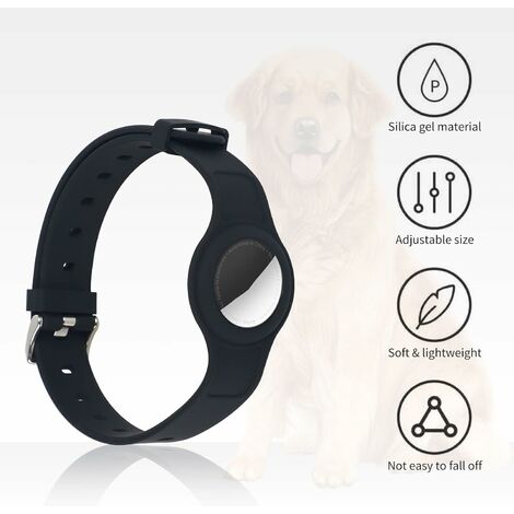 Anti-Verlust-verstellbare Silikon-Airtag-Hülle,  GPS-Tracking-Hundekatzenhalsband-Zubehör für kleine mittelgroße Hunde,  Katzen, Haustiere (