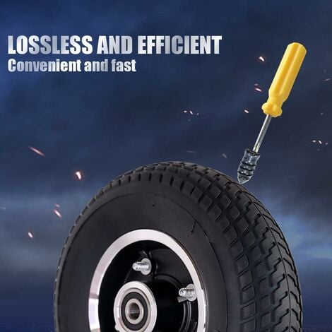 24 Stück schwarze Reifenreparatur-Gumminägel, Reifenreparatur-Nägel-Set,  Vakuum-Reifenreparaturnägel, Auto-Pannenset für Auto- und Motorrad