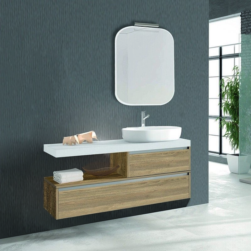 Mueble de baño con Patas y Lavabo de Porcelana con 2 Puertas- 60/80cm -  Varios Colores - Modelo Luup - THERMIKET