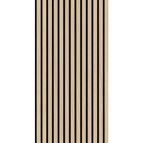 Panneau acoustique pour bureau et chambre à coucher Panneau tasseau bois en chêne pour mur acoustique et décoratif