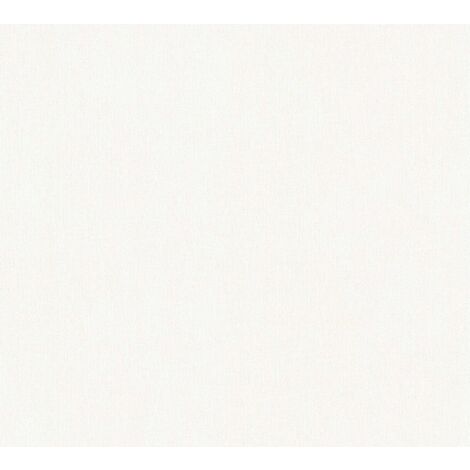 Papier peint blanc uni intissé Tapisserie blanche effet textile pour couloir Papiers peints blanc cassé lavable idéal pour salon
