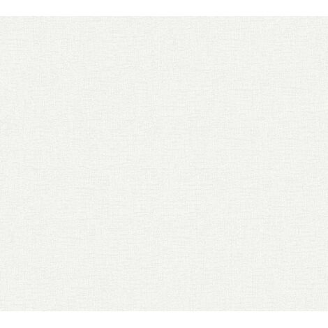 Papier peint blanc cassé uni Tapisserie blanche pour couloir et salon Papier peint moderne intissé texturé pour chambre