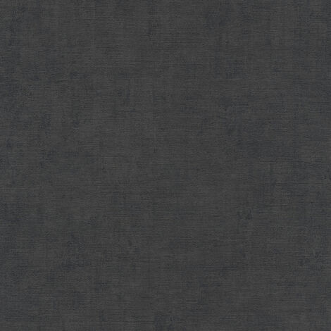 Papier peint noir anthracite uni chambre Tapisserie noire texturée salon & couloir Papier peint intissé salon, bureau & salle à manger (1/6)