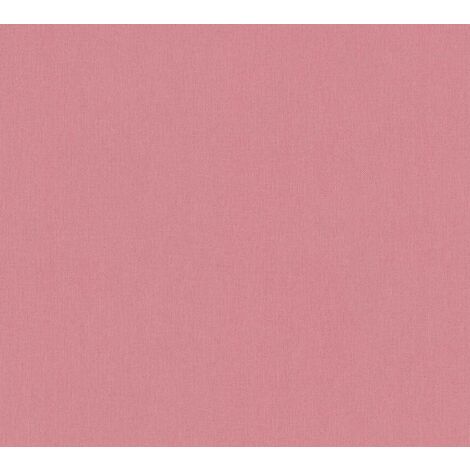 Papier peint rose uni intissé Tapisserie rose effet textile pour couloir Papiers peints rose lavable idéal pour salon (1/4)