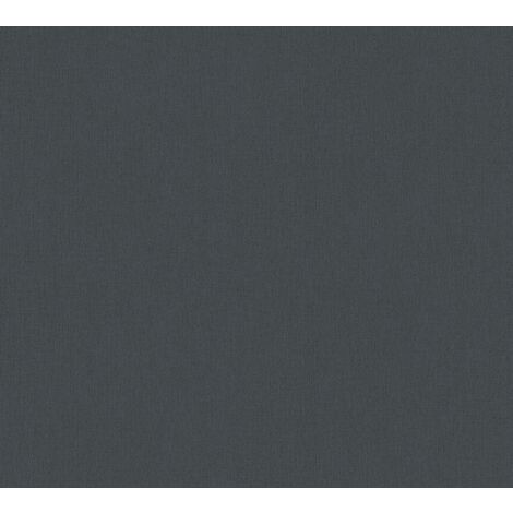 Papier peint noir lavable idéal pour chambre d'adulte Tapisserie murale anthracite unie intissée Papiers peints modernes effet textile (1/4)