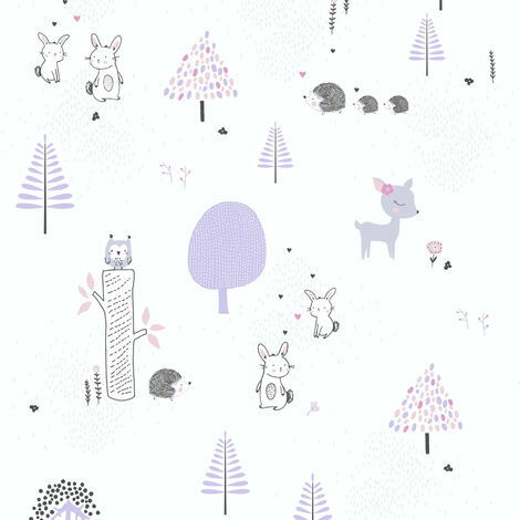 Papier peint Enfant Violet Little Love A.S. Création (1/4)