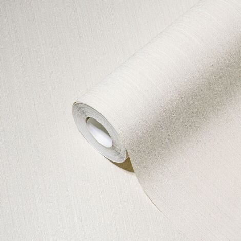 Papier peint blanc simple Papier peint intissé avec vinyle crème blanc Papier peint mural simple