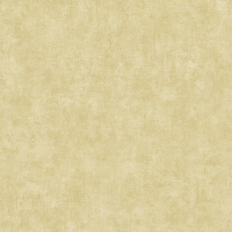 Papier peint monochrome jaune Tapisserie unie aspect mur en béton Papier peint plâtre effet métallique idéal pour cuisine