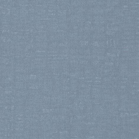 Papier peint intissé uni bleu Tapisserie texturée aspect textile Papier peint gaufrage effet tâches style minimaliste idéal pour chambre (1/3)