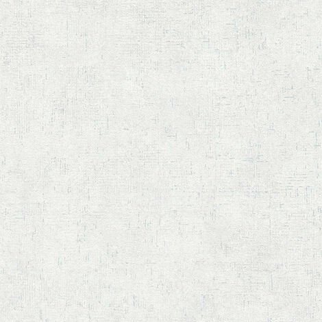 Papier peint blanc gris chambre adulte Tapisserie blanche texturée pour salon Papier peint blanc intissé idéal couloir (1/4)