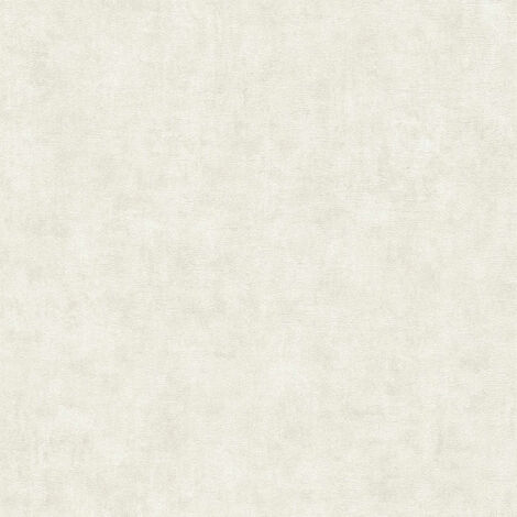 Papier peint monochrome blanc crème Tapisserie unie aspect mur en béton Papier peint plâtre effet métallique idéal pour salon