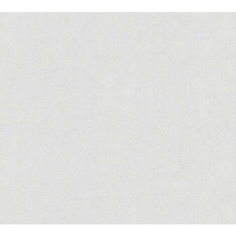 Papier peint intissé uni blanc 25 x 1,06 m Tapisserie texturée fibres Papier peint lavable et à peindre idéal pour chambre (1/4)