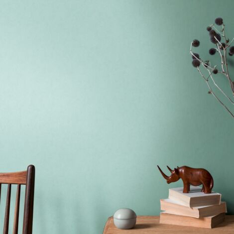 Papier peint uni bleu vert clair Tapisserie intissée effet gaufrage Papier peint moderne résistant et lavable idéal pour bureau