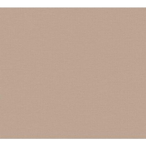 Papier peint intissé uni beige marron Tapisserie monochrome aspect lin pour couloir Papier peint idéal pour chambre et cuisine