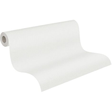 Papier peint uni blanc aspect gaufrage Tapisserie structurée effet textile Papier peint moderne intissé idéal pour couloir