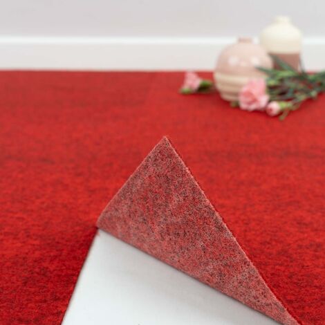 Dalle moquette autocollante rouge 40 x 40 cm – Haute adhérence pour installation sans outils – Confort pour espaces peu fréquentés – Bricoflor