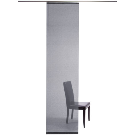 Panneau japonais argent, 60x245cm, semi-transparent, tamisant, polyester (1/2)