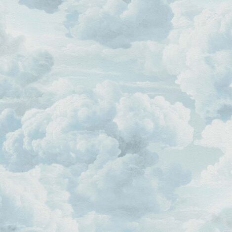 Papier peint nuage bleu et blanc, chambre enfant, salon, chambre à coucher, 399853 (1/4)