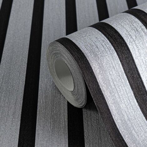 Papier peint acoustique 3D argenté – Vlies effet métallique – Panneaux de bois pour salon – Isolation phonique améliorée – YÖL (1/4)