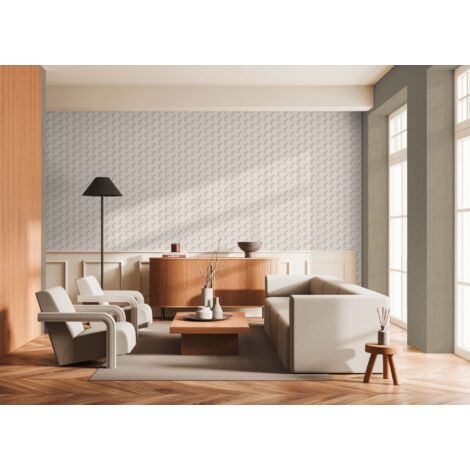 Papier peint graphique moderne, cubes blancs, salon, chambre, 781504 (1/4)
