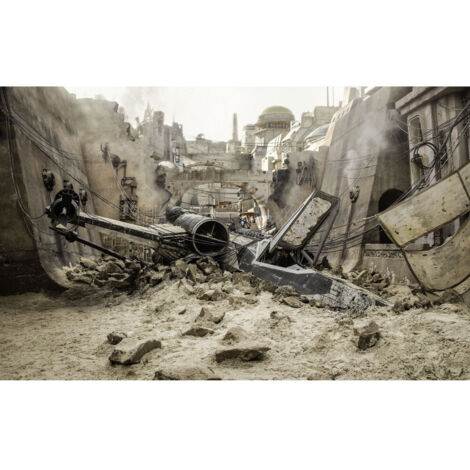 Papier Peint intissé panoramique X-Wing chasseur stellaire écrasé - Star Wars 400X250CM
