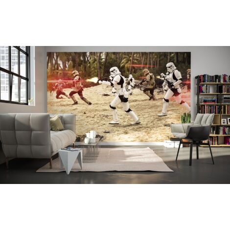 Papier peint panoramique moderne Star Wars Imperial Strike (1/4)