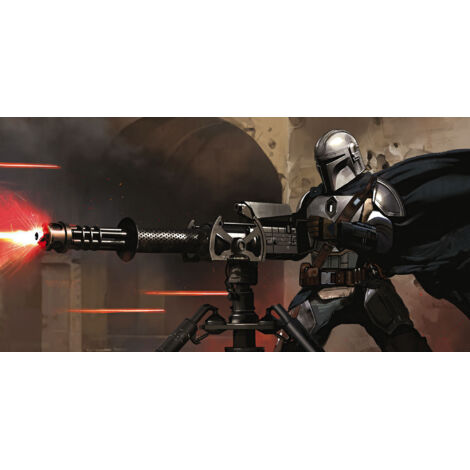 Papier peint panoramique moderne Star Wars The Mandalorian Blaster (1/4)