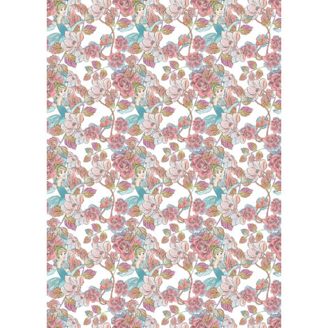 Papier peint intissé Cendrillon Motif floral Disney 200 X 280 CM (1/4)