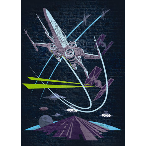 Photo Murale Intissé - Star Wars Vaisseau X-Wing (1/4)