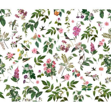 Papier peint panoramique romantique Cottage Core (1/4)