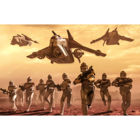 Papier peint panoramique moderne Star Wars Classique Clone Trooper (1/4)
