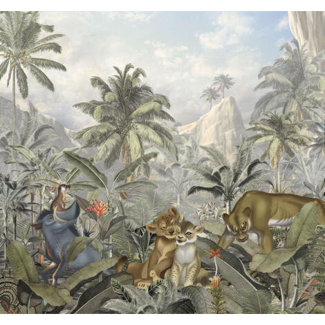 Poster XXL - Le roi lion dans la jungle - 300 x 280 cm (1/5)