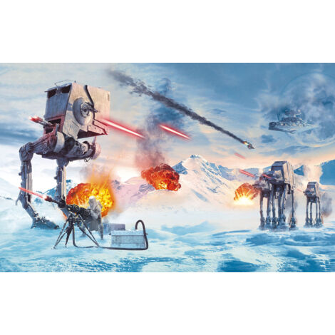 Papier peint panoramique moderne Star Wars Hoth Duel (1/4)
