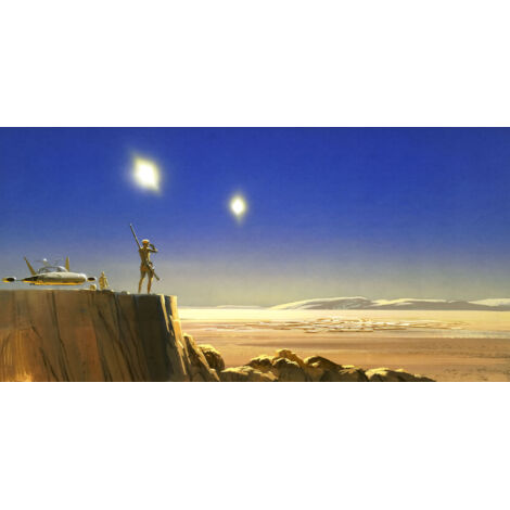 Papier peint panoramique moderne Star Wars Classique RMQ Bord de Mos Eisley (1/4)