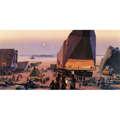 Papier peint panoramique moderne Star Wars Classique RMQ Marché de Tatooine (Java) (1/4)