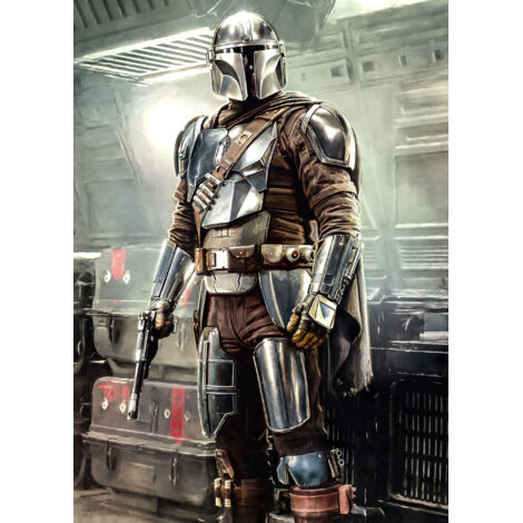 Papier peint panoramique vintage & retro Mandalorian Posture de Combat (1/5)
