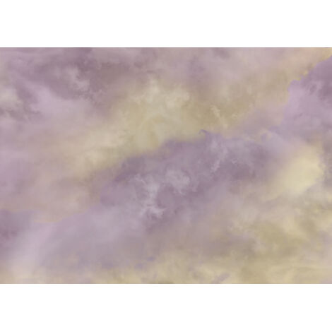 Papier peint panoramique minimaliste Nuages de Lavande (1/5)